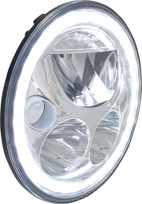 Vision X Lighting 9892061 Single 7" Round Vx LED Headlight W/ Low-High-Halo - Truck Part Superstore