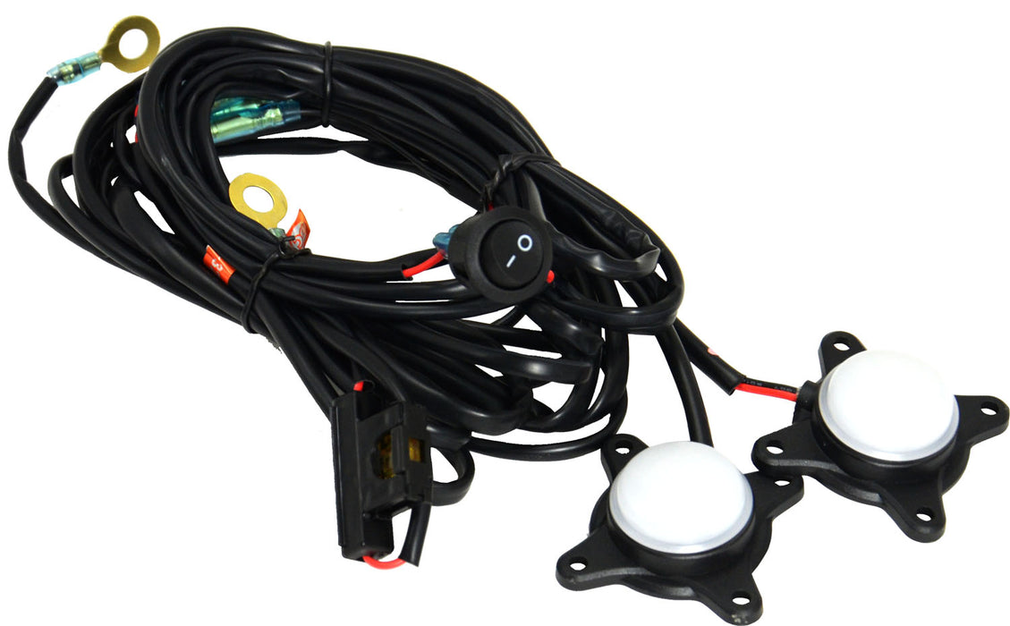 Vision X Lighting 9895246 Motorcycle Bagger Kit 2 Pro Pods White - Truck Part Superstore
