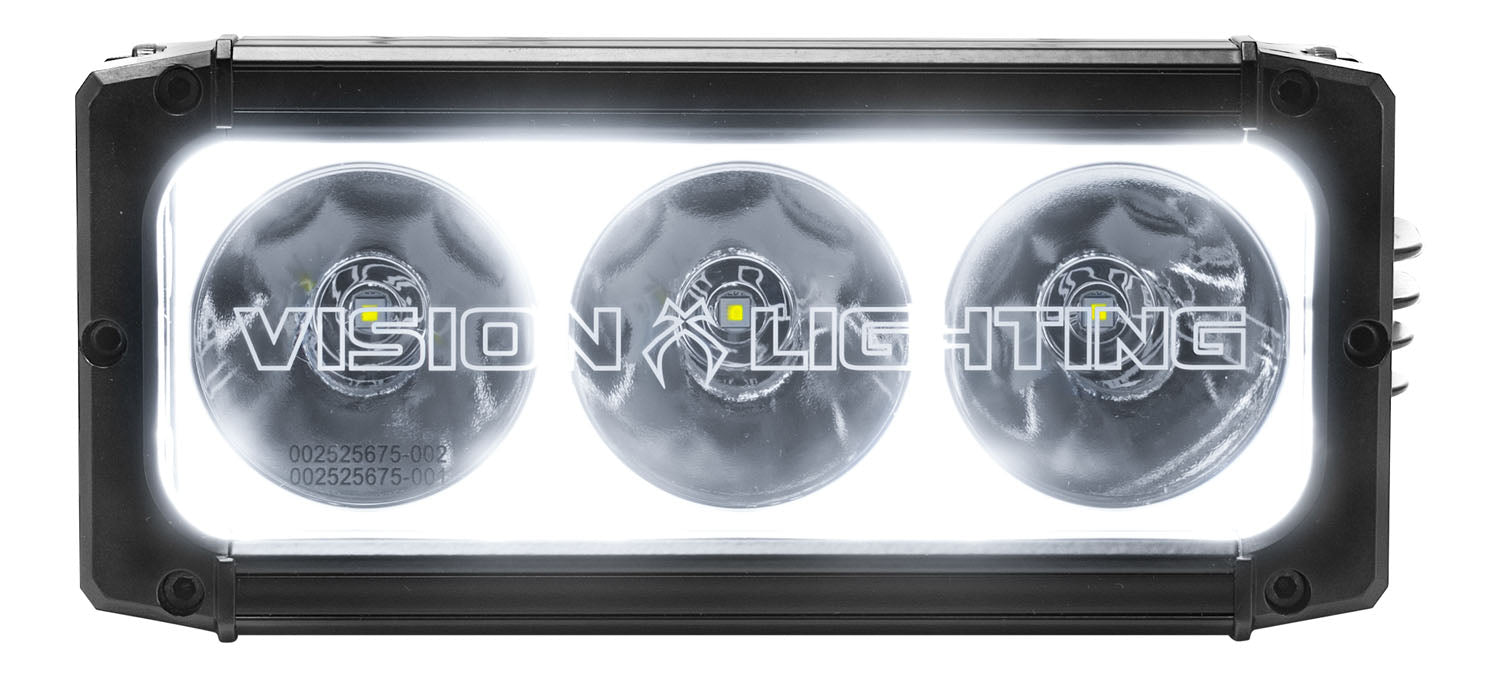 Vision X Lighting 9898544 6" Xpr-S Halo 10W Light Bar 3 LED Spot Optics For Xtreme Distance - Truck Part Superstore