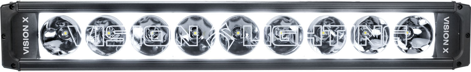 Vision X Lighting 9893235 19" Xpr-S Halo 10W Light Bar 9 LED Spot Optics For Xtreme Distance - Truck Part Superstore