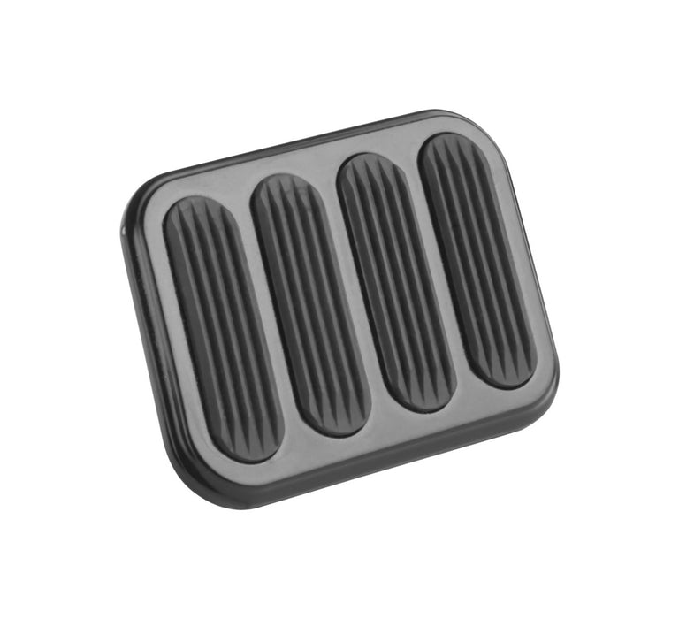 Lokar XSG-6017 Brake Pedal Pad; Midnight Series Black Steel; XL; w/Rubber Insert; Steel; - Truck Part Superstore