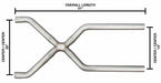 Pypes Performance Exhaust XVA10S Exhaust X-Pipe Kit Intermediate Pipe 2.5 in Hardware Incl Polished 304 Stainless Steel Pypes Exhaust - Truck Part Superstore