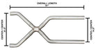 Pypes Performance Exhaust XVA13S Exhaust X-Pipe Kit Intermediate Pipe 3 in Crossover Hardware Incl Polished 304 Stainless Steel Pypes Exhaust - Truck Part Superstore