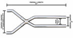 Pypes Performance Exhaust XVF10 Exhaust X-Pipe Kit Intermediate Pipe 2.5 in Tunnel Crossover Hardware Incl Natural 409 Stainless Steel Pypes Exhaust - Truck Part Superstore