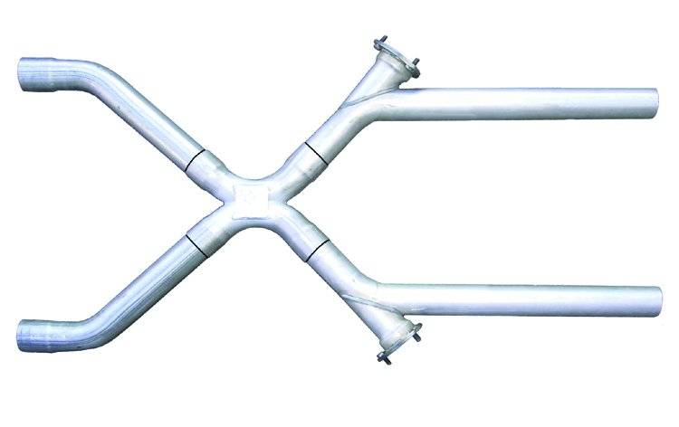 Pypes Performance Exhaust XVX10 Exhaust X-Pipe Kit Intermediate Pipe 2.5 in Crossover 3 in Collector Flange At Each Of The Cutouts Hardware Incl Natural 409 Stainless Steel Pypes Exhaust - Truck Part Superstore