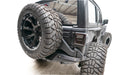 Fab Fours JL18-Y1851T-1 Off The Door Tire Carrier; 2 Stage Matte Black Powder Coated; - Truck Part Superstore