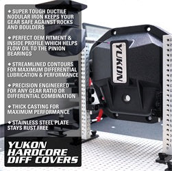 Yukon Gear YHCC-D44JL-REAR Yukon Hardcore Rear Nodular Iron Cover for Jeep Wrangler JL Dana 44 Rear - Truck Part Superstore