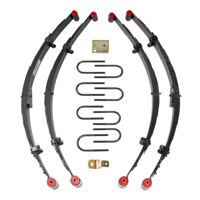 Skyjacker YJ40K Jeep YJ Softride Leaf Spring System Lift Kit 3.5-4 Inch Lift 87-95 Wrangler YJ Includes Front/Rear Leaf Springs Front/Rear Bushing Kits Front/Rear U Bolt Kits Skyjacker - Truck Part Superstore