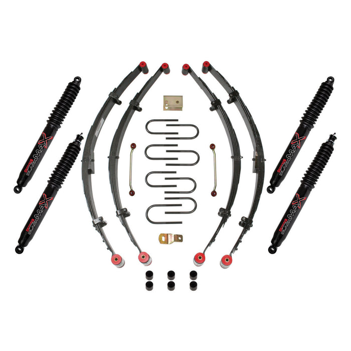 Skyjacker YJ41BKB Jeep YJ Sport Lift Kit 4 in Lift 87-95 Wrangler YJ w/Black MAX Shocks Skyjacker - Truck Part Superstore