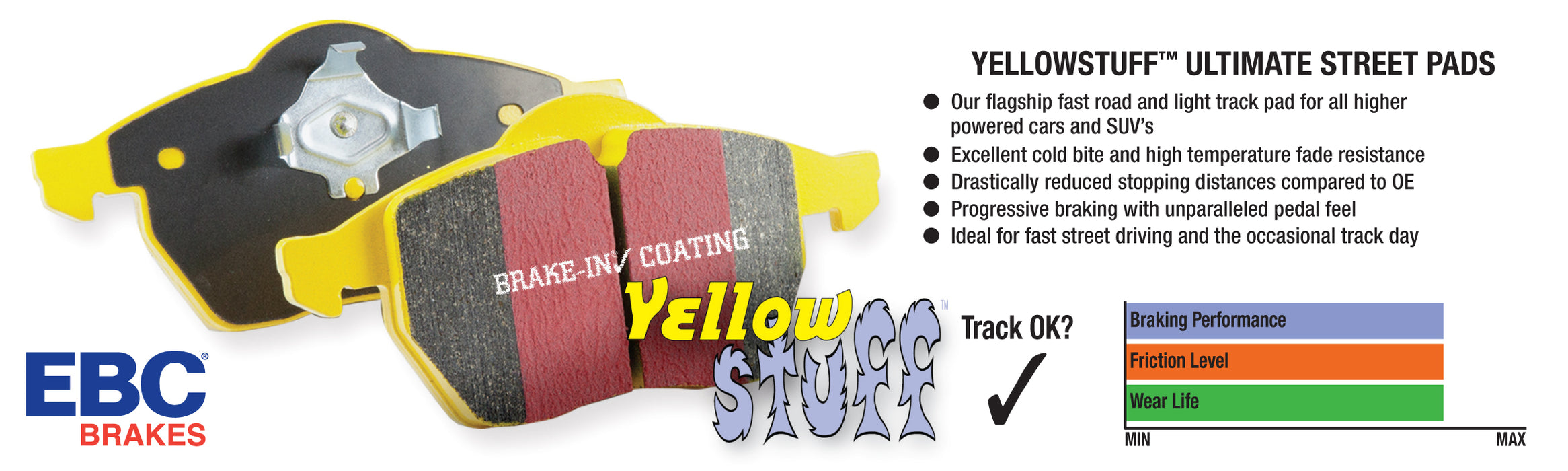 EBC Brakes DP41110R Yellowstuff Street And Track Brake Pads - Truck Part Superstore