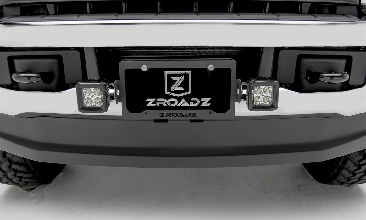 ZROADZ Z310005-KIT License Plate Frame LED Kit; Incl. [2] 3 in. LED Pod Lights; - Truck Part Superstore