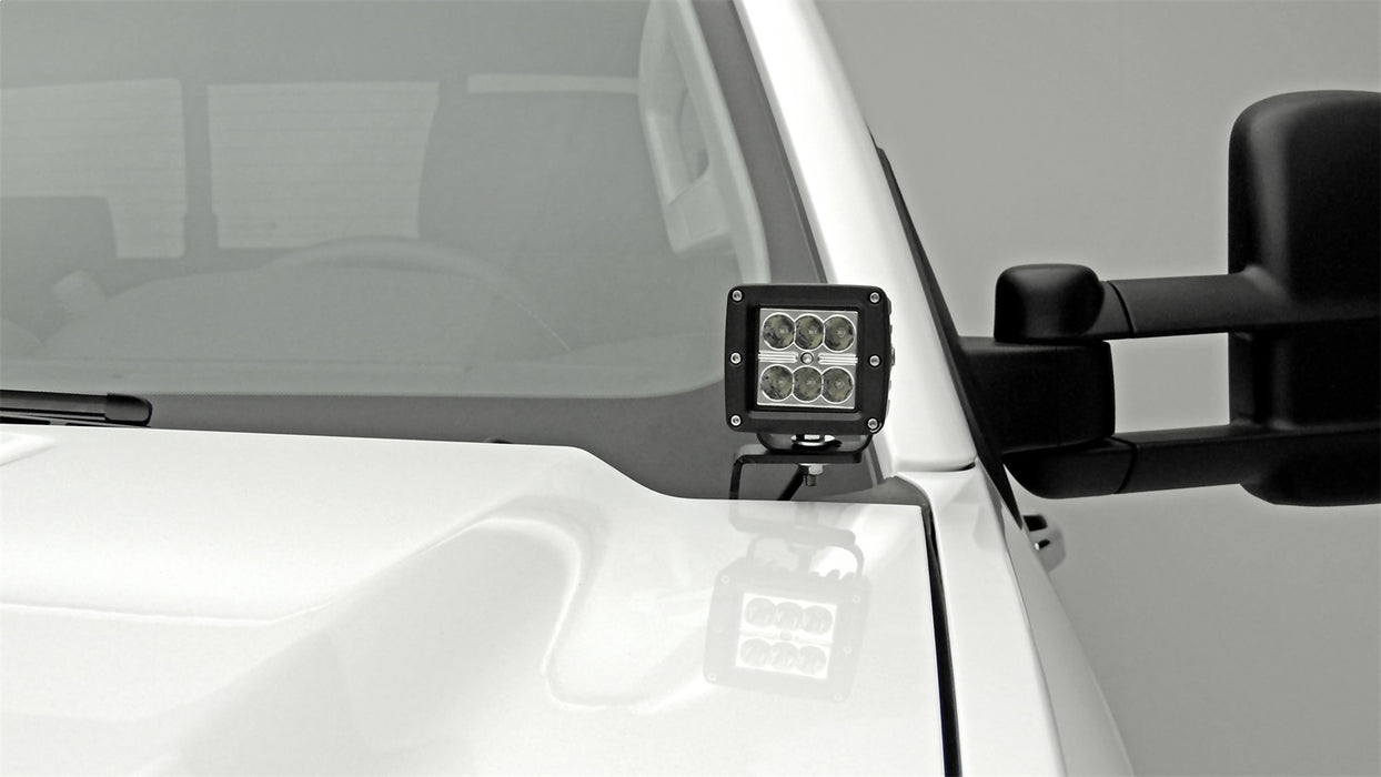 ZROADZ Z361221 Hood Hinge LED Bracket; Mounts [2] 3 in. LED Pod Lights; - Truck Part Superstore