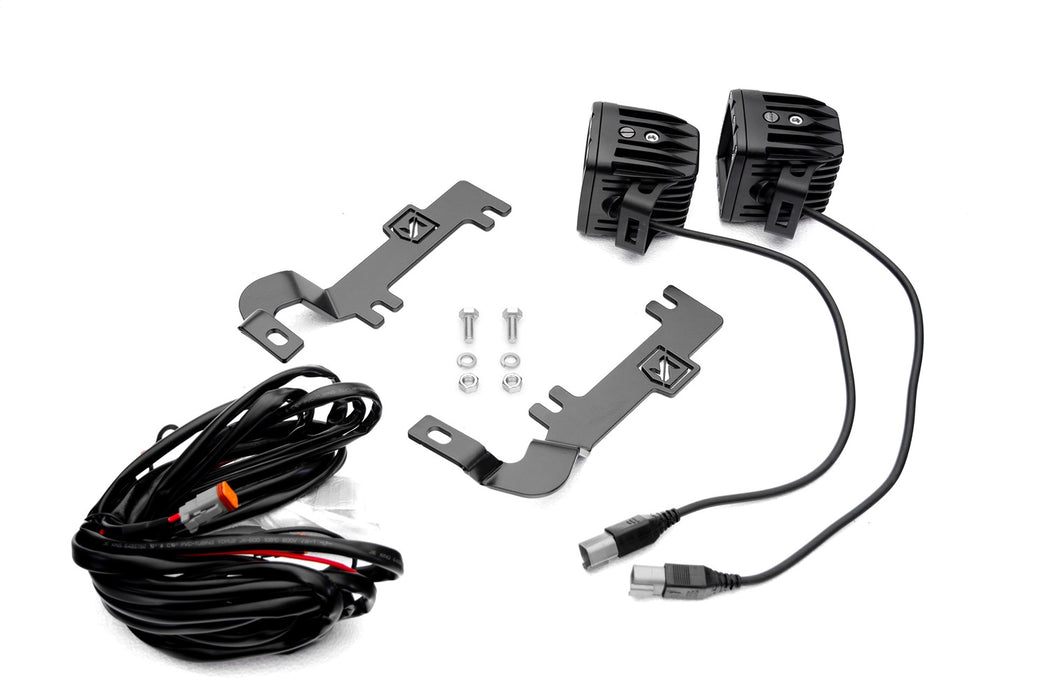 ZROADZ Z362181-KIT2 Hood Hinge LED Kit; Incl. [2] 3 in. LED Pod Lights And Universal Wiring Harness; - Truck Part Superstore