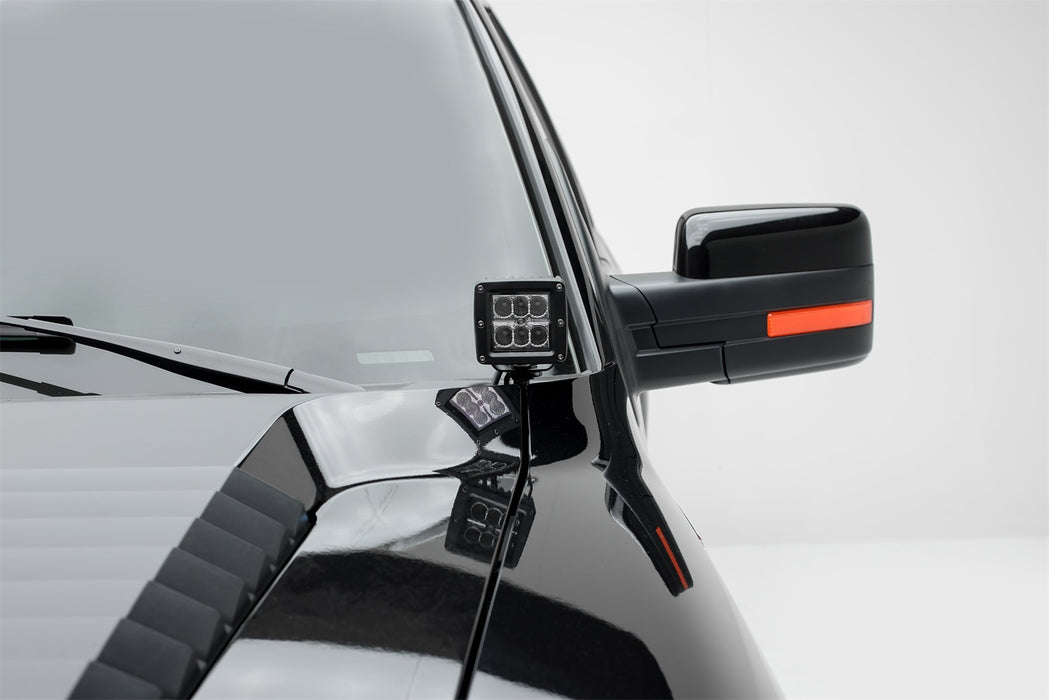 ZROADZ Z365601-KIT2 Hood Hinge LED Kit; Incl. [2] 3 in. LED Pod Lights And Universal Wiring Harness; - Truck Part Superstore