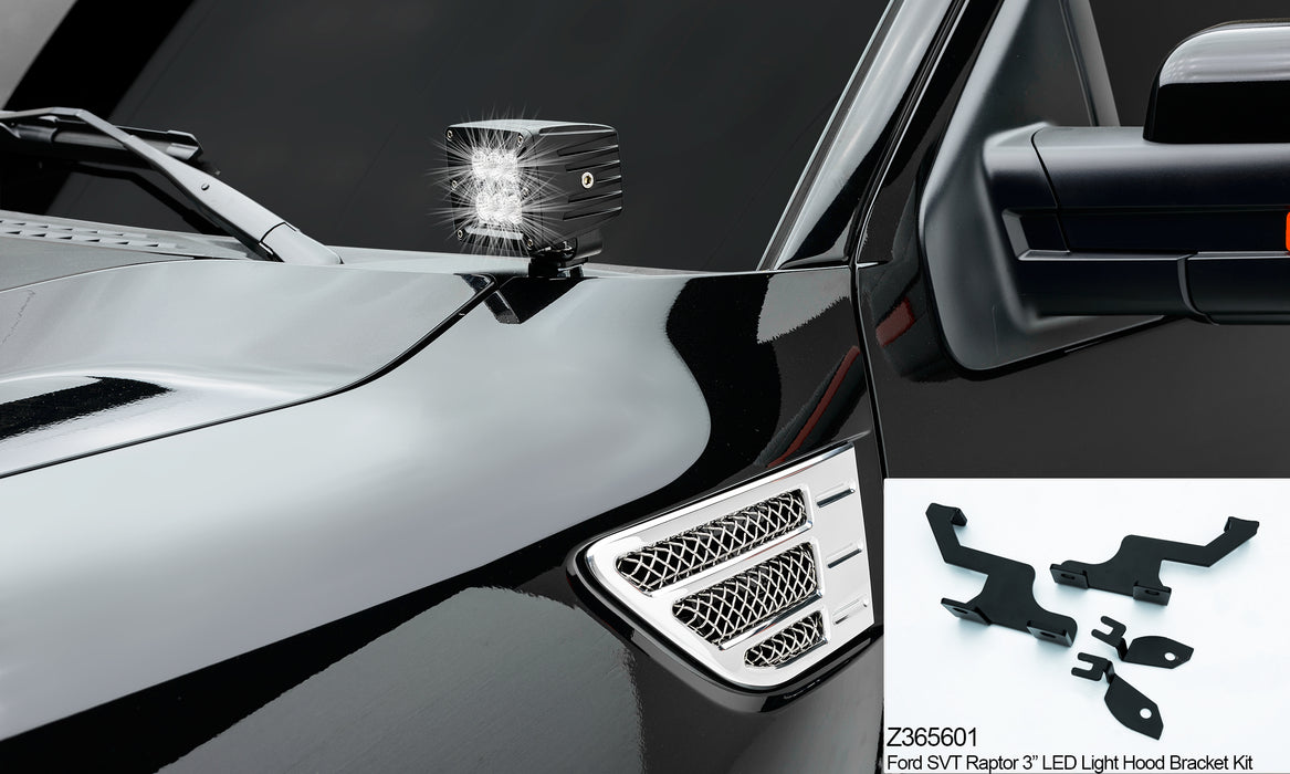 ZROADZ Z365601 Hood Hinge LED Bracket; Mounts [2] 3 in. LED Pod Lights; - Truck Part Superstore