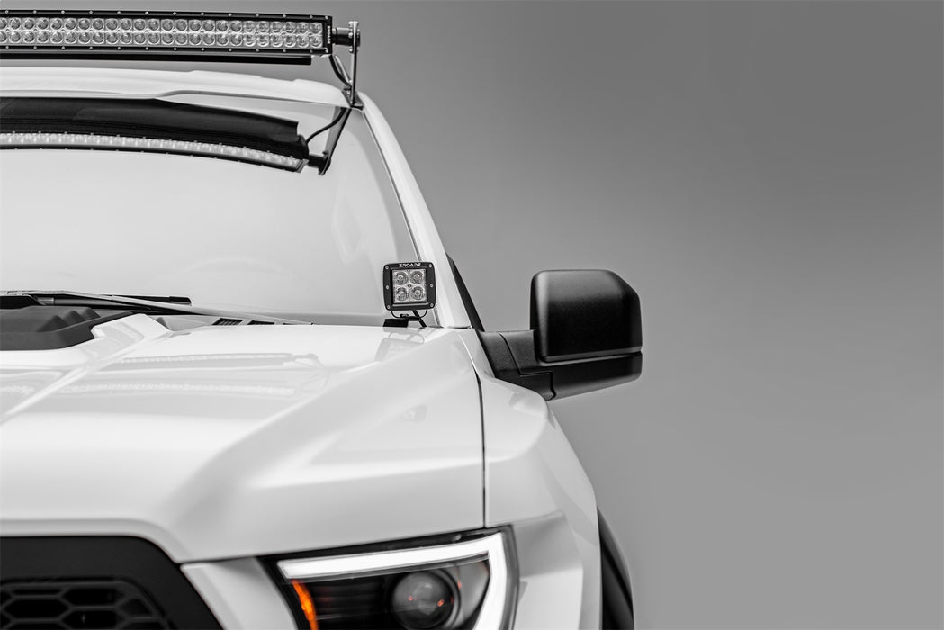 ZROADZ Z365701-KIT2 Hood Hinge LED Kit; Incl. [2] 3 in. LED Pod Lights And Universal Wiring Harness; - Truck Part Superstore