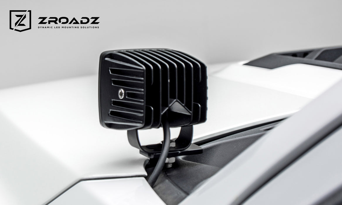 ZROADZ Z365701 Hood Hinge LED Bracket; Mounts [2] 3 in. LED Pod Lights; - Truck Part Superstore