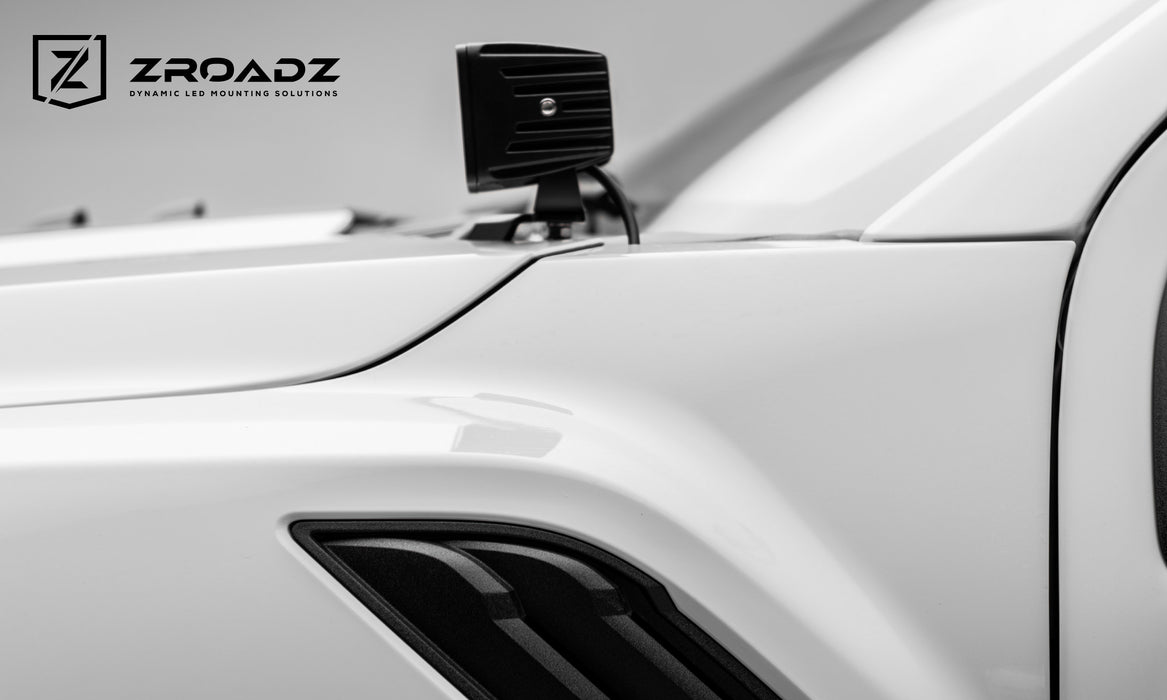ZROADZ Z365701 Hood Hinge LED Bracket; Mounts [2] 3 in. LED Pod Lights; - Truck Part Superstore