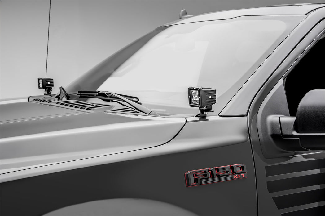 ZROADZ Z365711-KIT2 Hood Hinge LED Kit; Incl. [2] 3 in. LED Pod Lights And Universal Wiring Harness; - Truck Part Superstore
