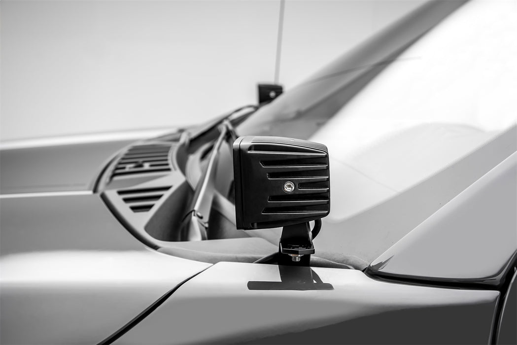 ZROADZ Z365711-KIT2 Hood Hinge LED Kit; Incl. [2] 3 in. LED Pod Lights And Universal Wiring Harness; - Truck Part Superstore