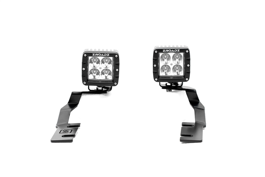 ZROADZ Z365821-KIT2 Hood Hinge LED Kit; Incl. [2] 3 in. LED Pod Lights And Universal Wiring Harness; - Truck Part Superstore
