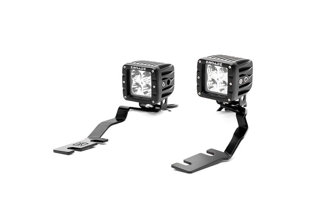 ZROADZ Z365821-KIT2 Hood Hinge LED Kit; Incl. [2] 3 in. LED Pod Lights And Universal Wiring Harness; - Truck Part Superstore