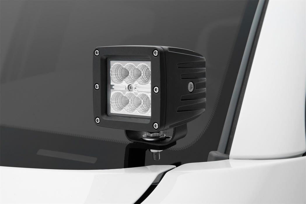ZROADZ Z369381-KIT2 Hood Hinge LED Kit; Incl. [2] 3 in. LED Pod Lights And Universal Wiring Harness; - Truck Part Superstore