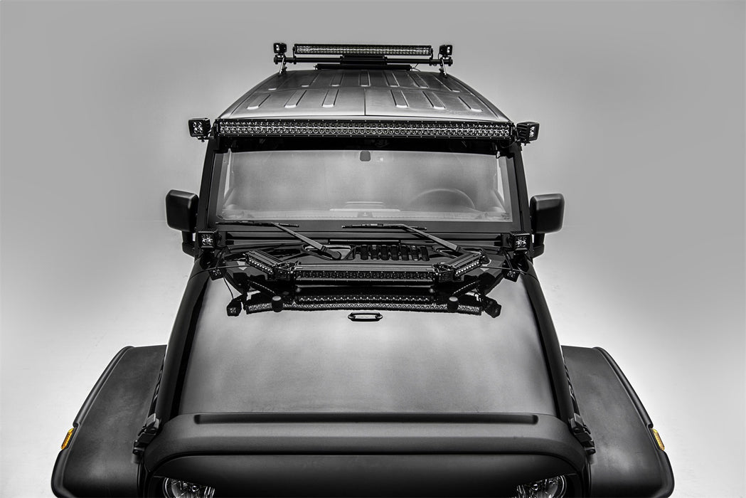 ZROADZ Z374814 Lower A Pillar LED Bracket; Mounts [2] 3 in. LED Pod Lights; - Truck Part Superstore