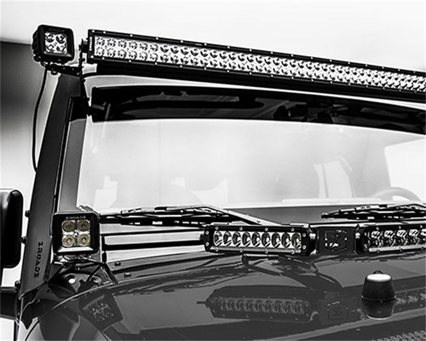 ZROADZ Z374814 Lower A Pillar LED Bracket; Mounts [2] 3 in. LED Pod Lights; - Truck Part Superstore