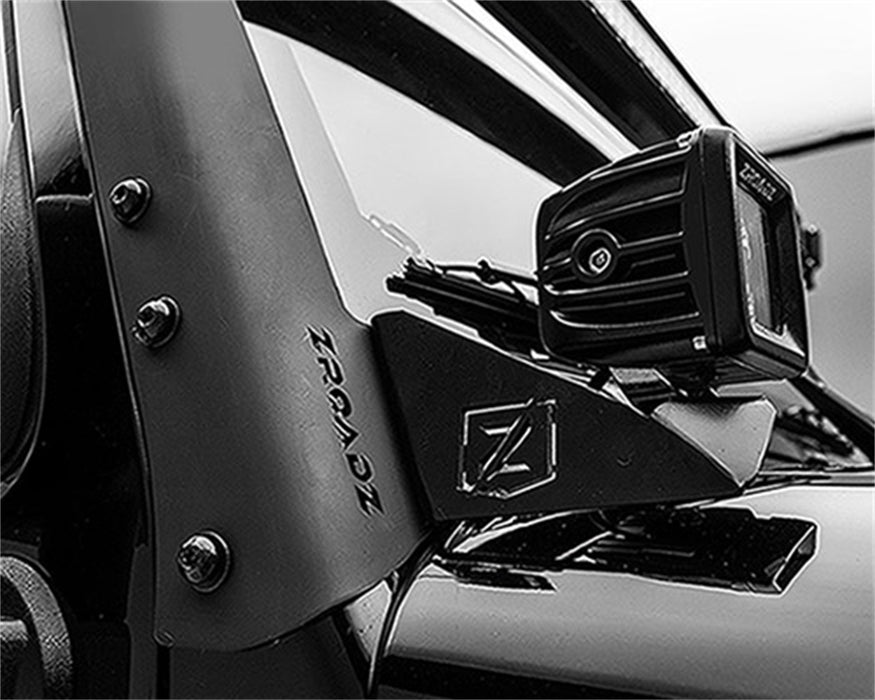 ZROADZ Z374814 Lower A Pillar LED Bracket; Mounts [2] 3 in. LED Pod Lights; - Truck Part Superstore