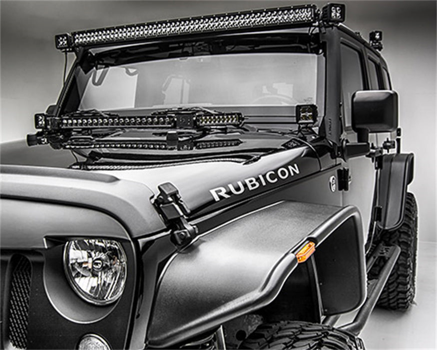 ZROADZ Z374814 Lower A Pillar LED Bracket; Mounts [2] 3 in. LED Pod Lights; - Truck Part Superstore