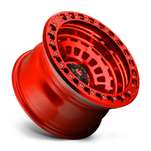 Fuel 1PC D10017907536 D100 17X9 5X5.0 GL-RED -38MM - Truck Part Superstore