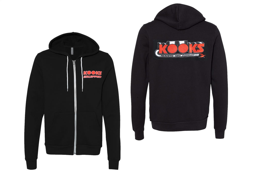 Kooks Custom Headers HS-100607-02 Kooks Logo Zip Up Hoodie Black-Large - Truck Part Superstore