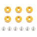 Mishimoto MMFW-LG-6GD Mishimoto M6 X 1.0 Fender Washer and Bolt Kit, 20mm OD, 6 pcs, Gold - Truck Part Superstore