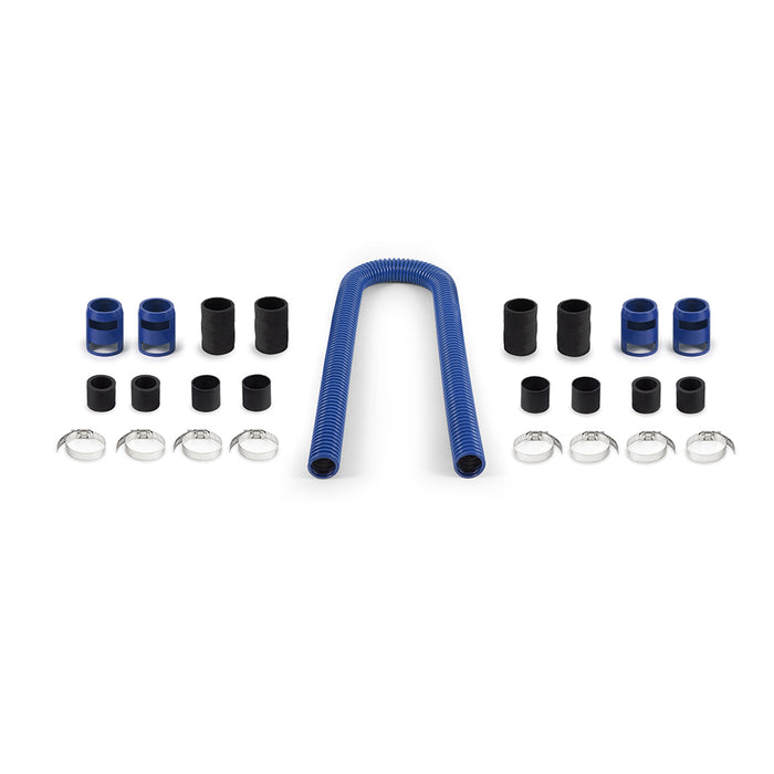 Mishimoto MMAH-U48BL Universal Flexible Stainless Steel Radiator Hose Kit, 48", Blue - Truck Part Superstore