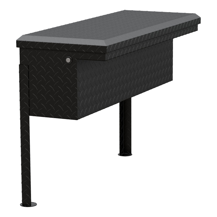 UWS TBSM-36-LP-MB Matte Black Aluminum 36in. Truck Side Tool Box; Low Profile (LTL Shipping Only) - Truck Part Superstore