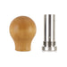 Mishimoto MMSK-WD-RBE Round Steel Core Wood Shift Knob, Beech Wood - Truck Part Superstore