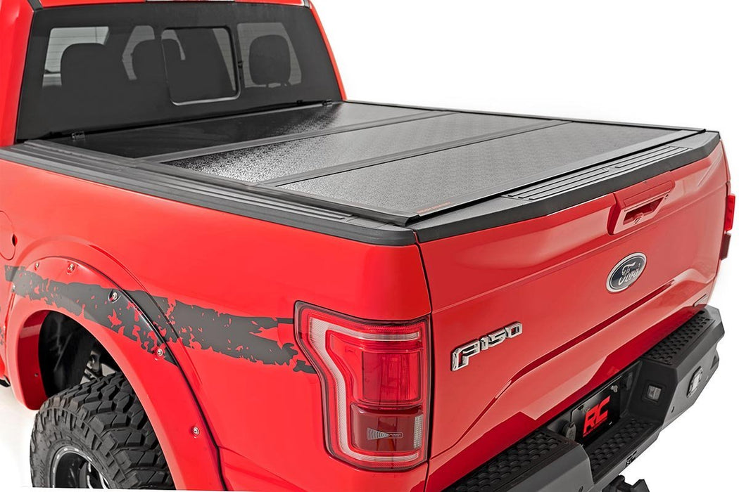 Rough Country 47220600 Ford Low Profile Hard Tri-Fold Tonneau Cover 19-20 Ranger 6 Foot Bed Rough Country - Truck Part Superstore