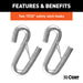 CURT 80176 44in. Safety Cables with 2 Snap Hooks (7;500 lbs; Vinyl-Coated; 2-Pack) - Truck Part Superstore