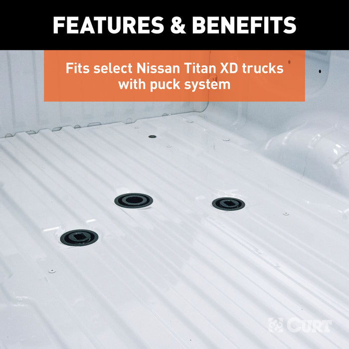 CURT 16026 Puck System 5th Wheel Legs; Select Nissan Titan XD; 8ft. Bed; 20K - Truck Part Superstore