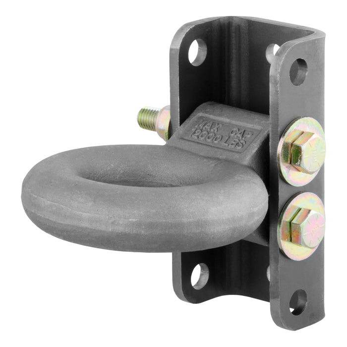 CURT 48630 Adjustable Lunette Ring (12;000 lbs.; 3in. Eye; 7-1/2in. Channel Height; Package - Truck Part Superstore