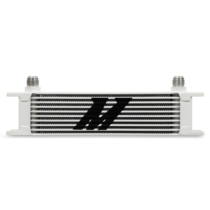 Mishimoto MMOC-10WT Universal 10-Row Oil Cooler, White - Truck Part Superstore