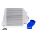 Mishimoto MMTMIC-WRX-08SLBL Subaru WRX 2008-2014 Top-Mount Intercooler Silver Cooler, Blue Hoses - Truck Part Superstore