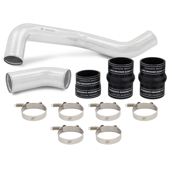 Mishimoto MMICP-DMAX-17HP Hot-Side Intercooler Pipe and Boot Kit, fits 6.6L Duramax L5P '17-'19, Polished - Truck Part Superstore
