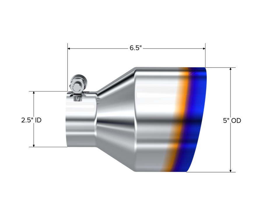 MBRP Exhaust T5190BE Burnt End T304 Stainless Steel. - Truck Part Superstore