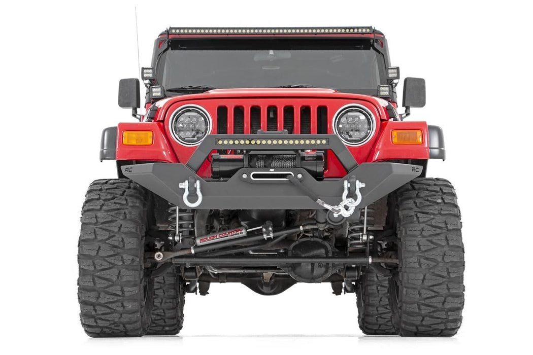 Rough Country 10595 Jeep Full Width Front LED Winch Bumper 87-06 Wrangler YJ/TJ Rough Country - Truck Part Superstore