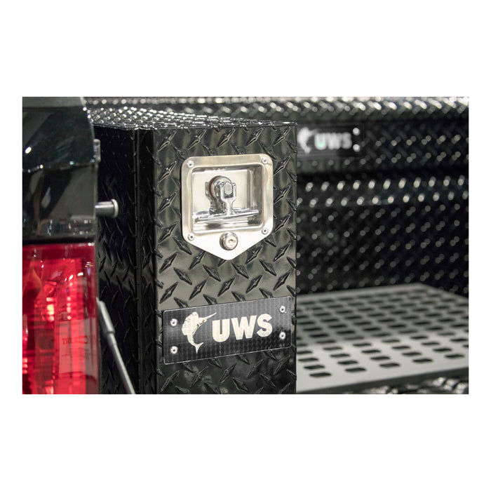 UWS DS-18-BLK Gloss Black Aluminum 18in. Drawer Truck Tool Box (LTL Shipping Only) - Truck Part Superstore