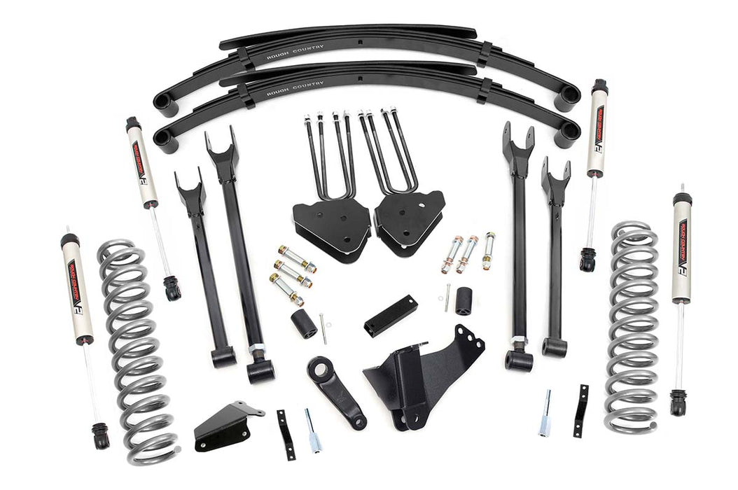 Rough Country 58370 6 Inch Ford 4-Link Suspension Lift System w/V2 Shocks 05-07 F-250/350 4WD Gas Rough Country - Truck Part Superstore