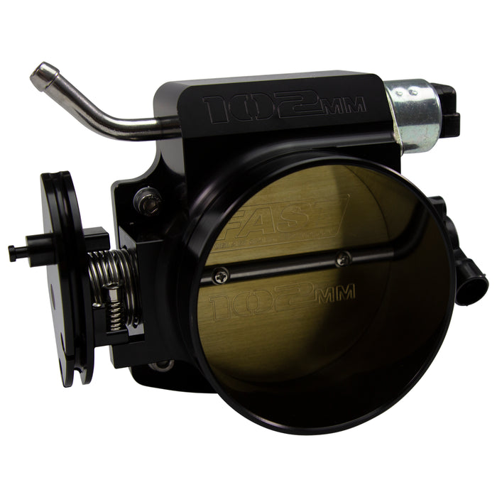 FAST 54107 Black Big Mouth Billet 102mm Big Mouth Throttle Body for GM LS w/ TPS and IAC - Truck Part Superstore