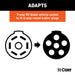 CURT 57005 LED Electrical Adapter (7-Way RV Blade Vehicle to 6-Way Round Trailer) - Truck Part Superstore